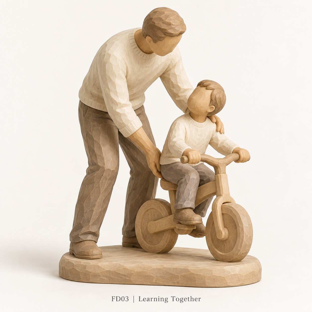 Father & Son Carved-Wood-Look Resin Figurine Collection – 6 Designs — image 4