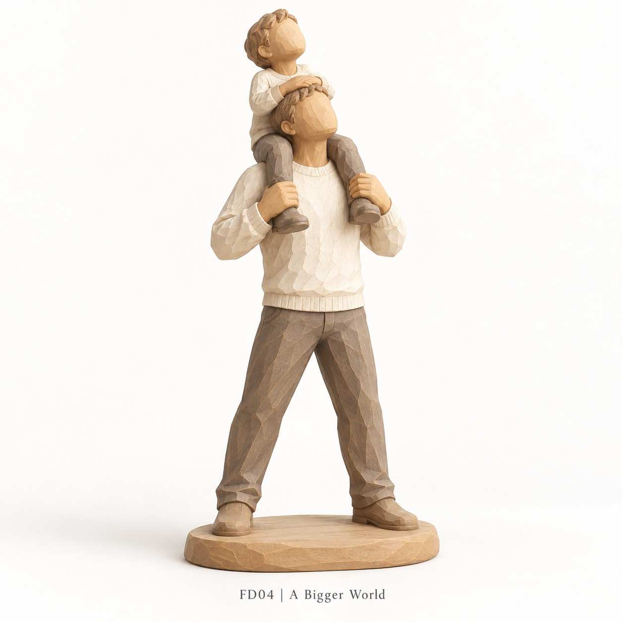 Father & Son Carved-Wood-Look Resin Figurine Collection – 6 Designs — image 5