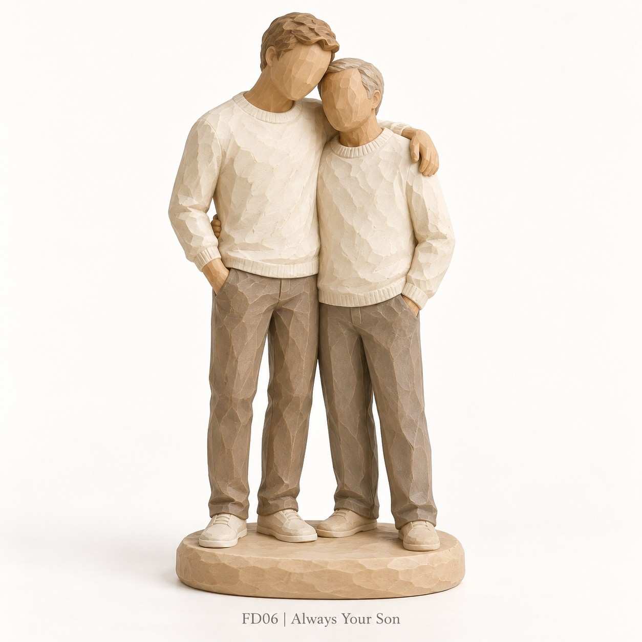 Father & Son Carved-Wood-Look Resin Figurine Collection – 6 Designs — image 7
