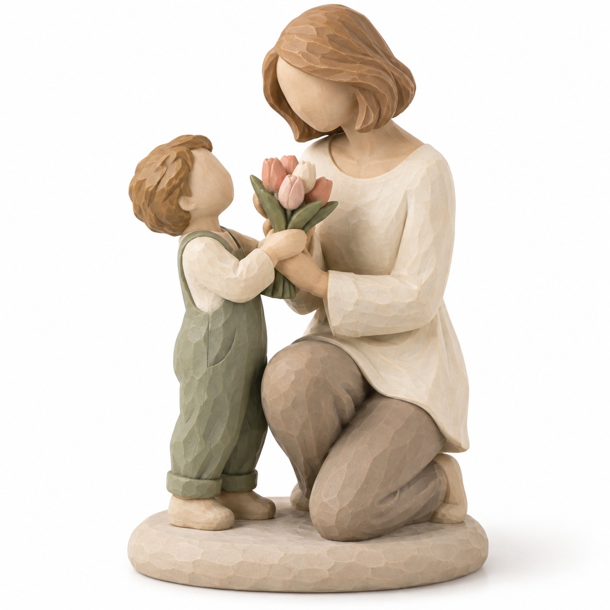Mother’s Day Faceless Carved-Look Resin Figurine Collection – 6 Designs