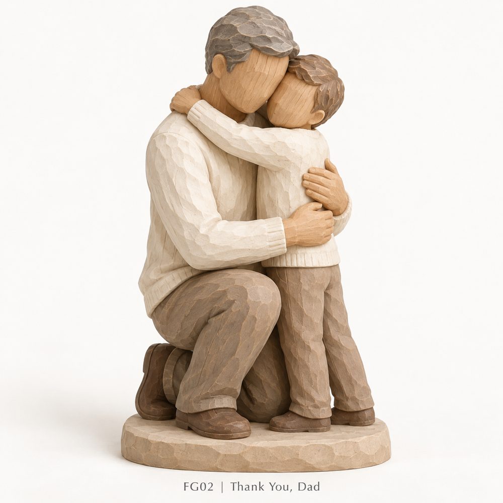 Thank You, Dad – Father & Son Gratitude Resin Figurine Collection