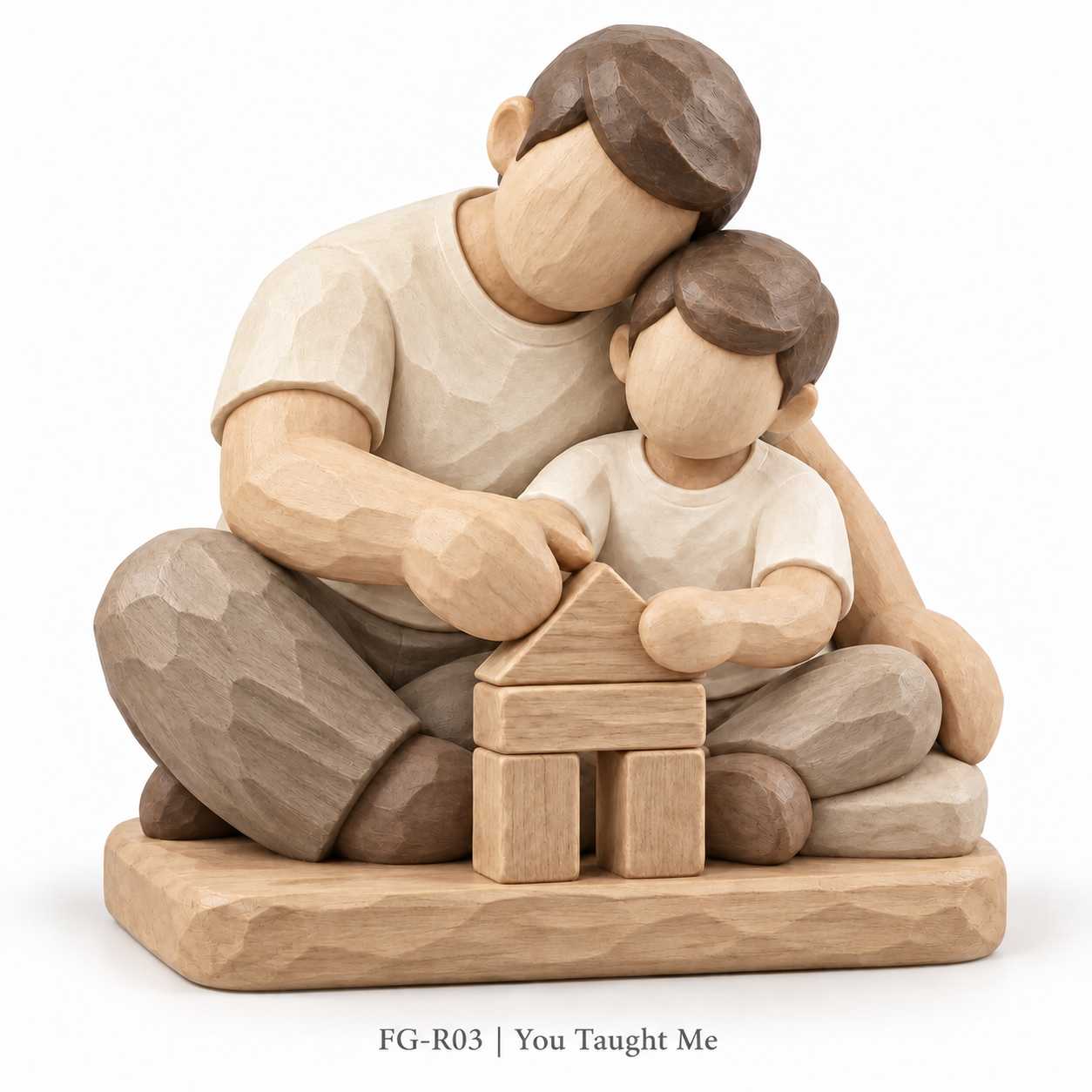 Thank You, Dad – Father & Son Carved-Wood-Look Resin Figurines, 6 Designs — image 4