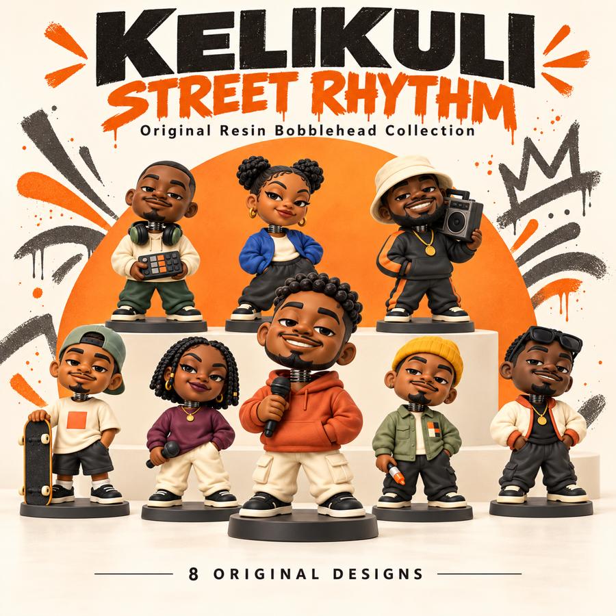 Street Rhythm Hip-Hop Resin Bobblehead Collection – 8 Designs