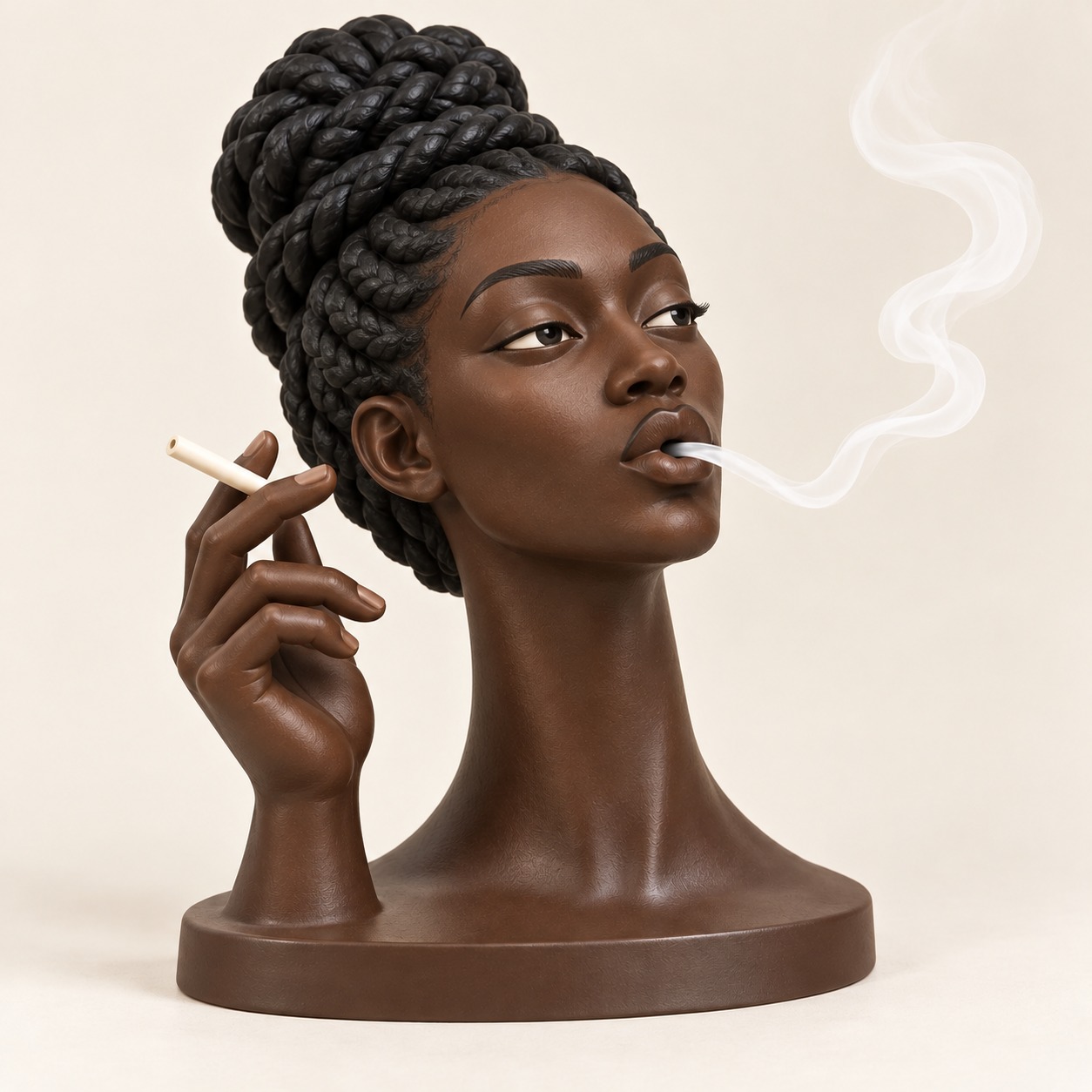 Sculpted Exhale – 6 Mouth-Smoke Incense Busts — image 3