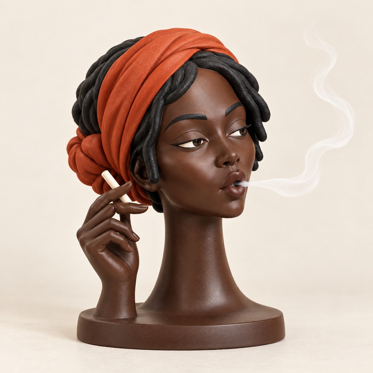 Sculpted Exhale – 6 Mouth-Smoke Incense Busts — image 4