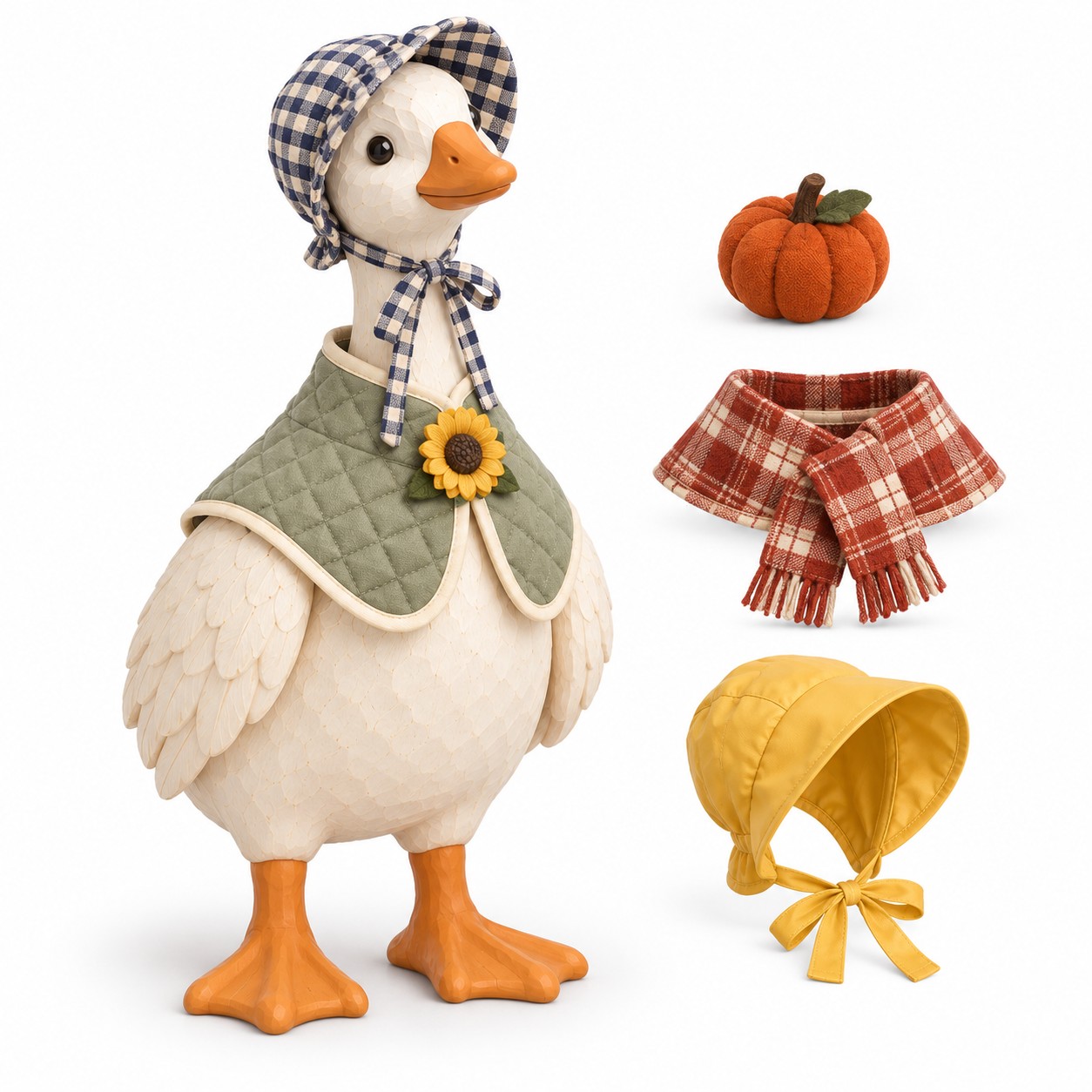58 cm Farmhouse Dress-Up Porch Goose Set / 58cm农舍换装门廊鹅及季节配件套装