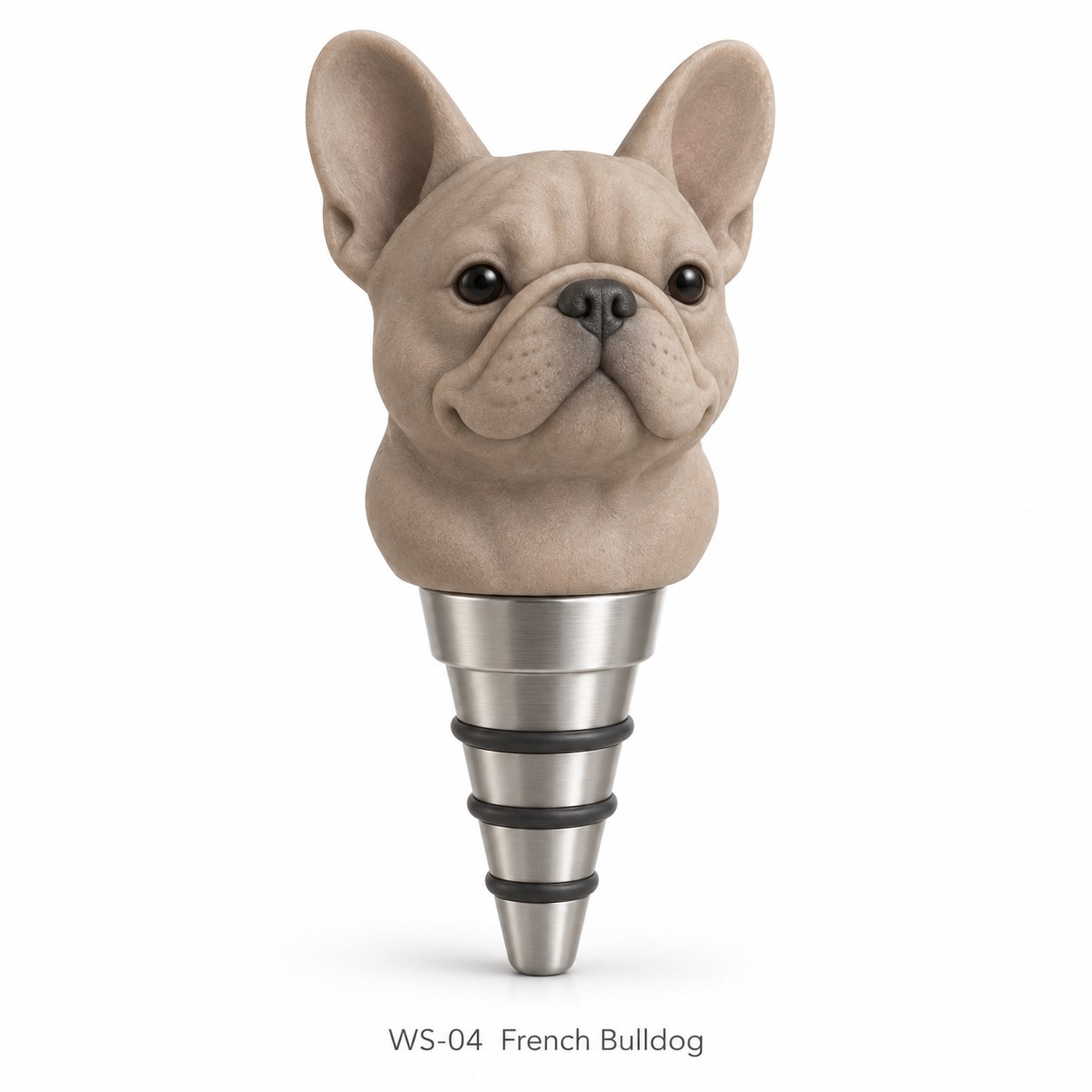 French Bulldog Wine Stopper — KELIKULI Wine & Hostess Giftware concept product on white background