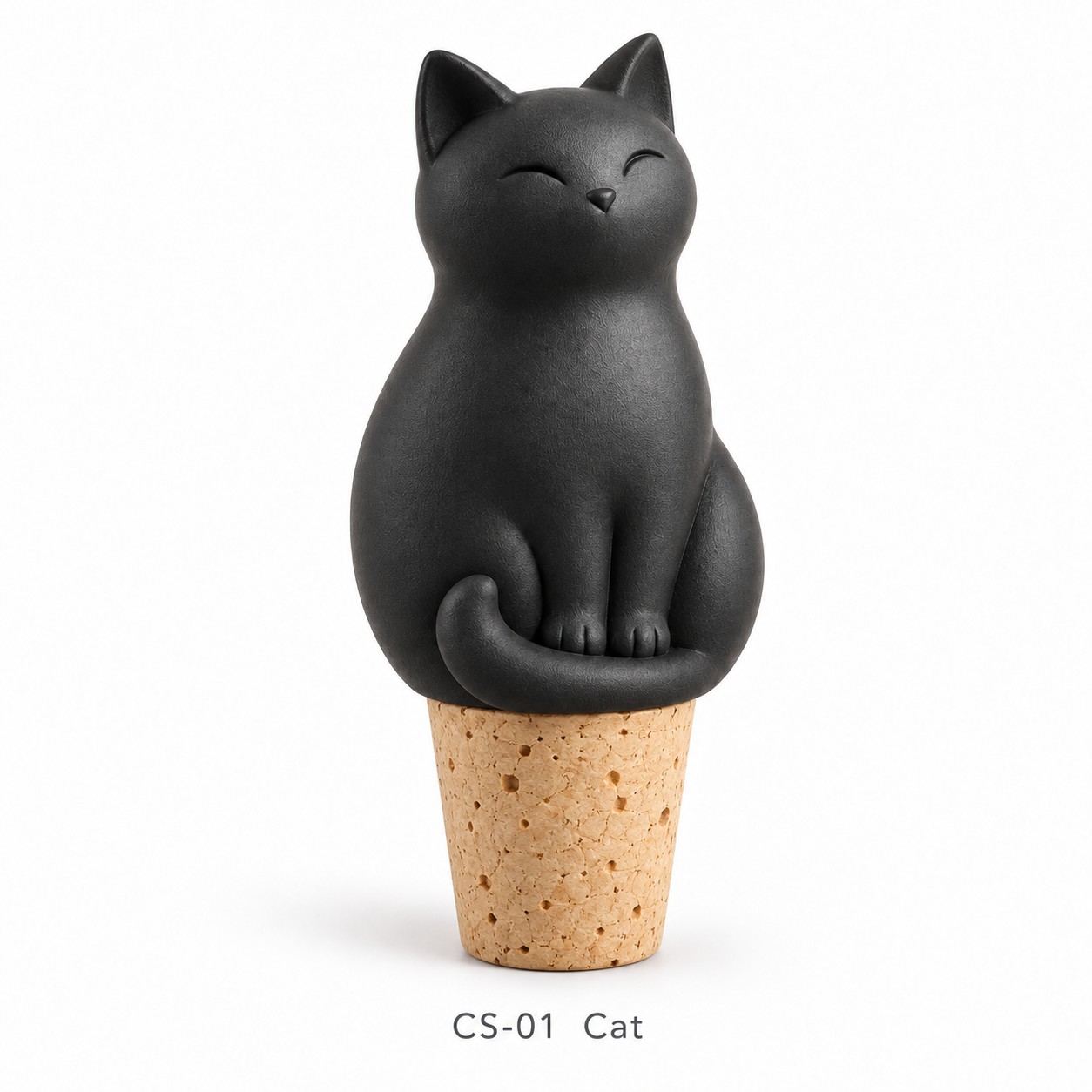Cat Natural Cork Wine & Bottle Stopper