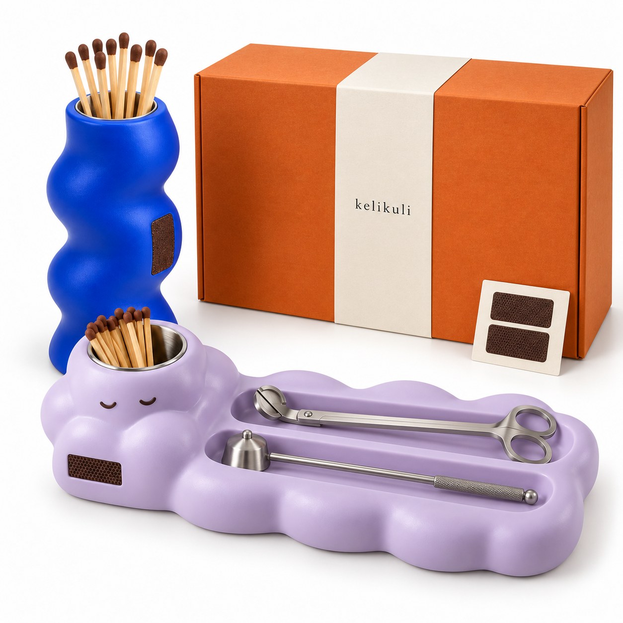 Wavy Totem and Cloud Candle Care Gift Set
