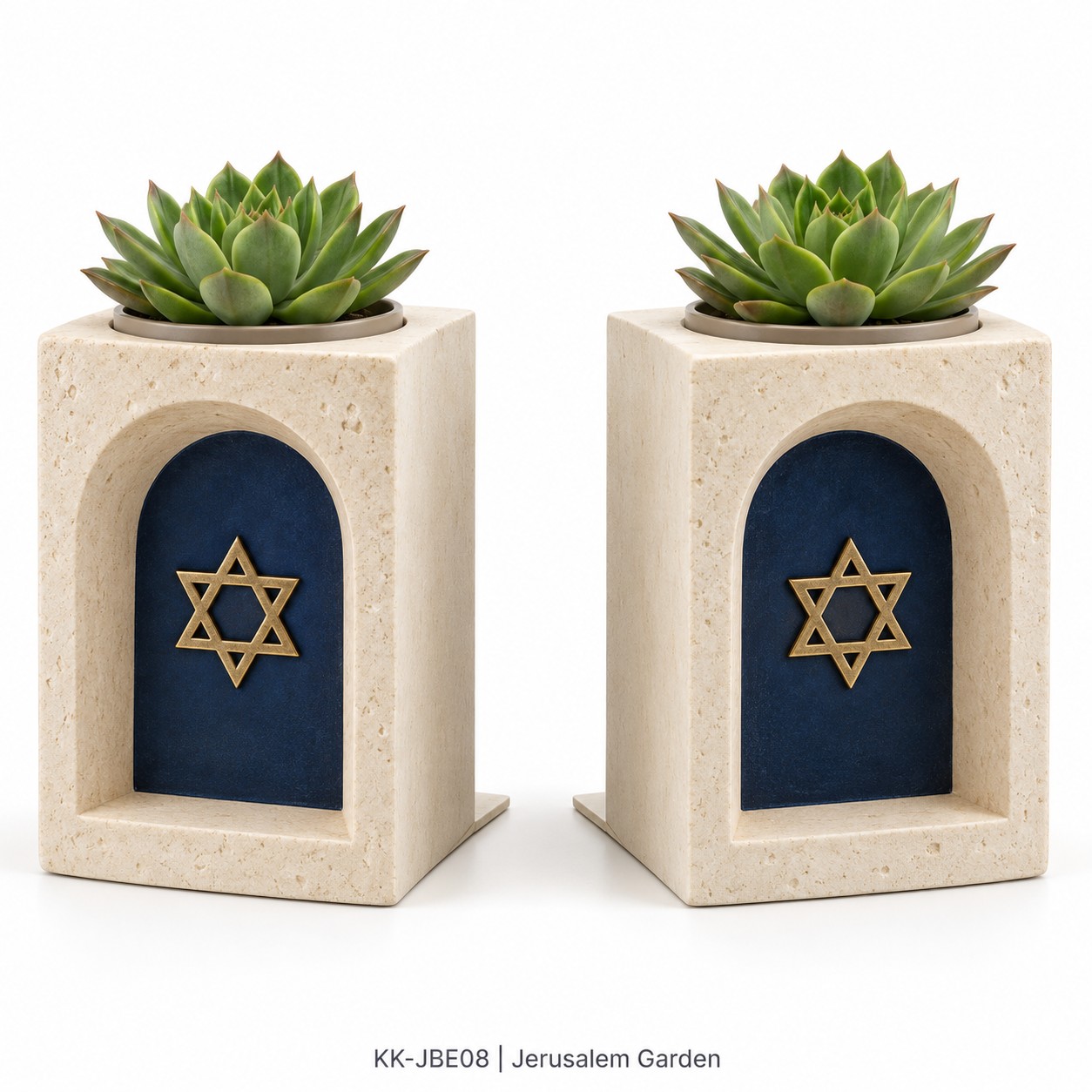 Jerusalem Garden Planter Bookends — Pair / 耶路撒冷花盆书挡(一对)