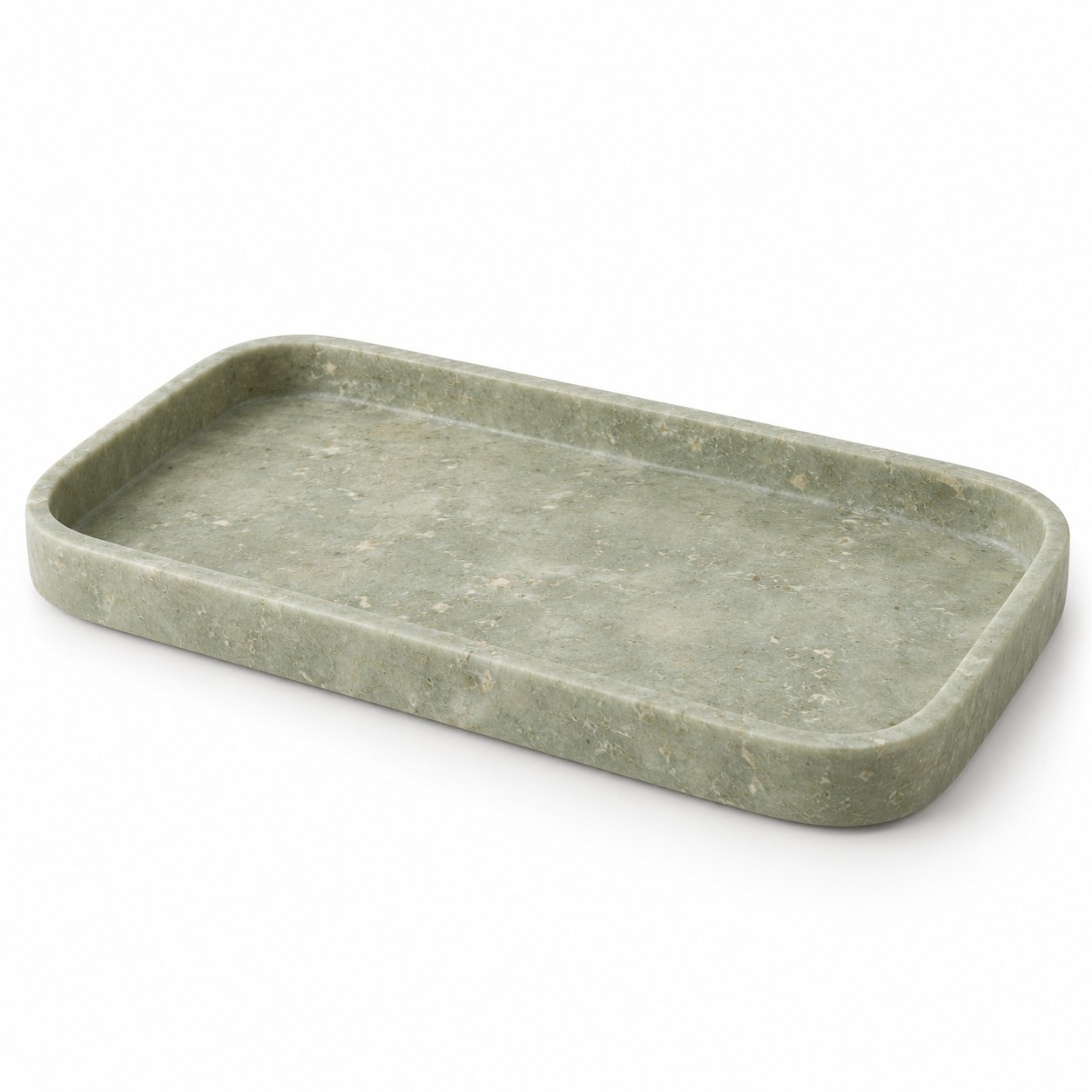 Sage Stone-Effect Resin Vanity Tray / Sage Stone-Effect Resin Vanity Tray