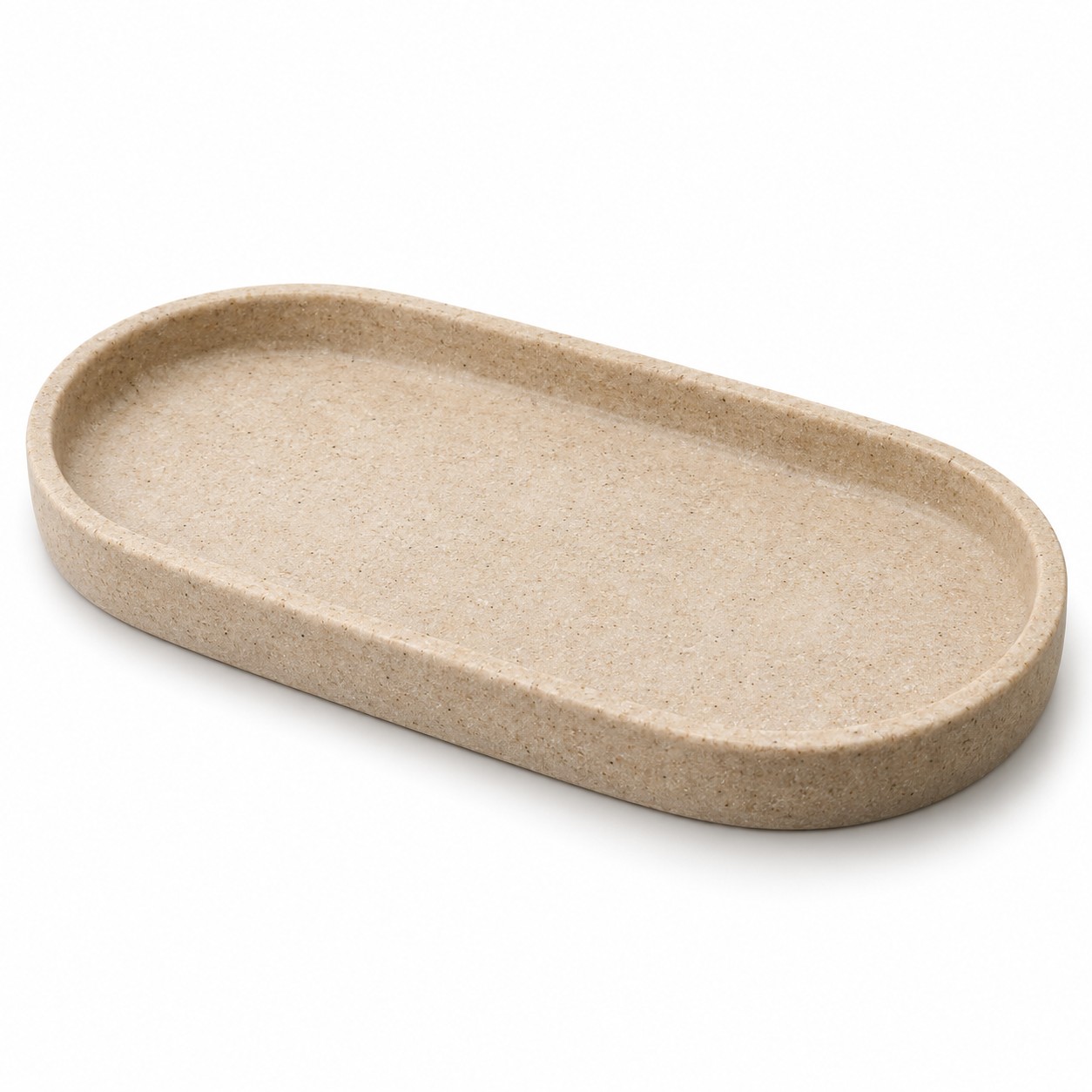 Sandstone-Effect Resin Vanity Tray / Sandstone-Effect Resin Vanity Tray