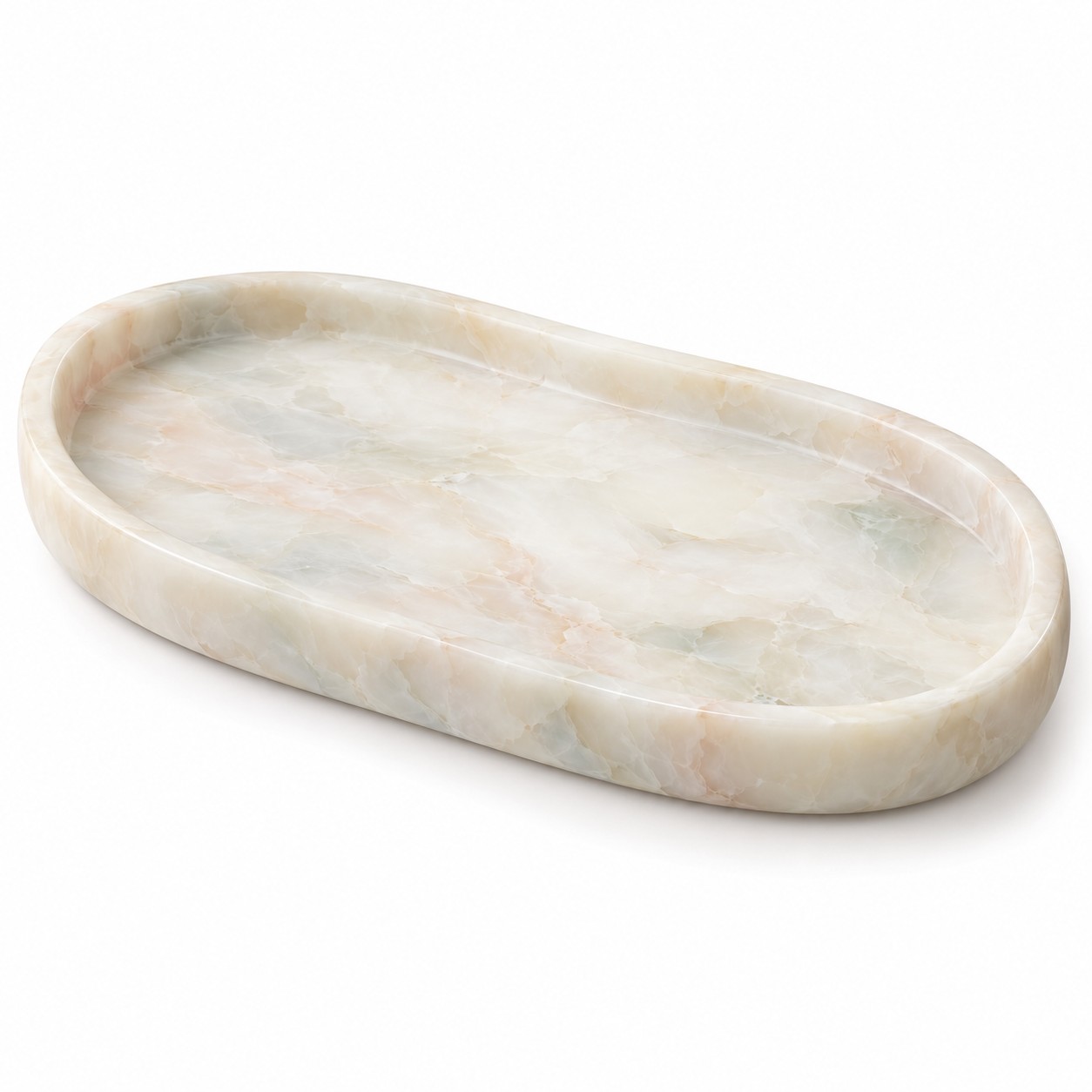 Opal Stone-Effect Resin Vanity Tray / Opal Stone-Effect Resin Vanity Tray