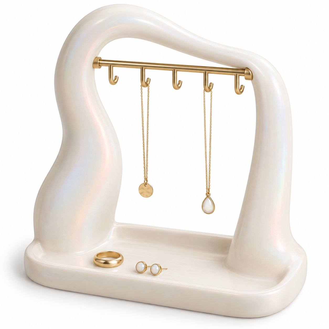 Opal Arc Sculptural Resin Jewelry Organizer / Opal Arc 雕塑感树脂首饰收纳架