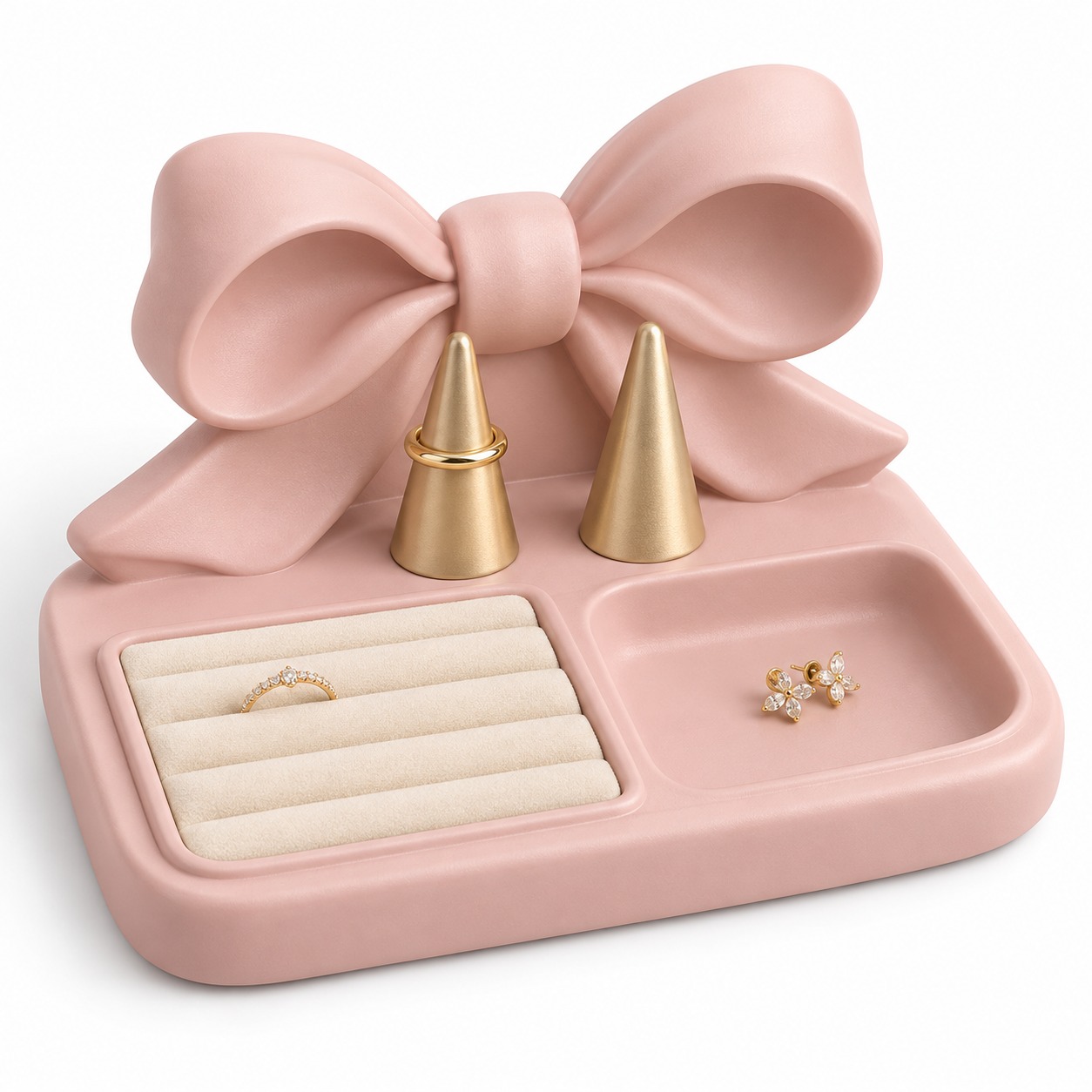 Ribbon Bow Sculptural Resin Jewelry Organizer / 丝带蝴蝶结造型树脂首饰收纳架