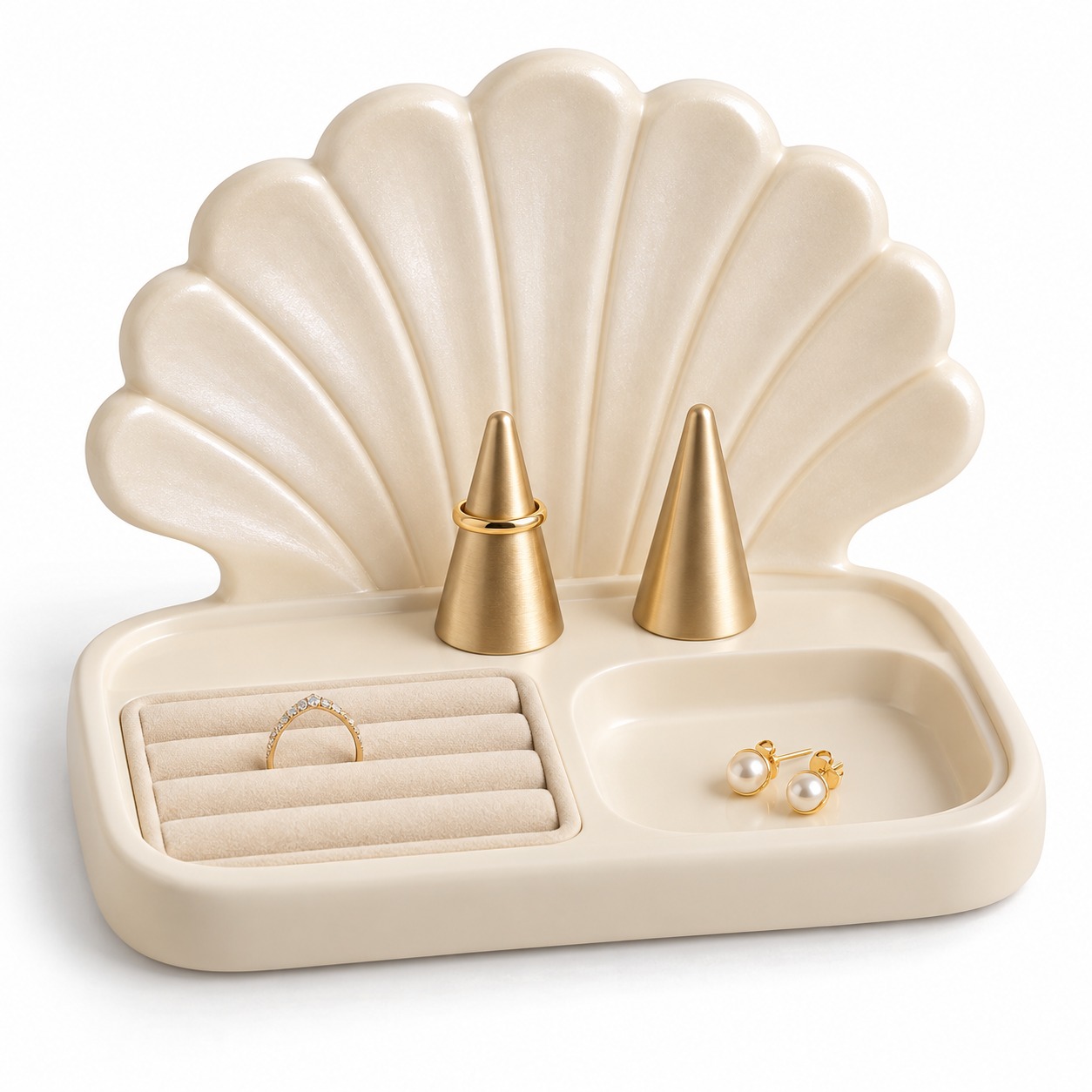 Shell Arc Sculptural Resin Jewelry Organizer / Shell Arc 雕塑感树脂首饰收纳架