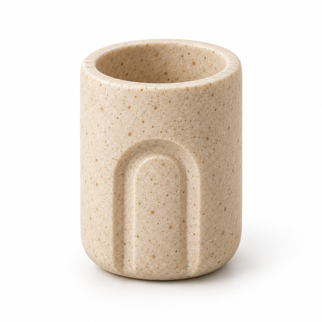 KELIKULI Stone Arch Sculptural Toothbrush Holder on a white background