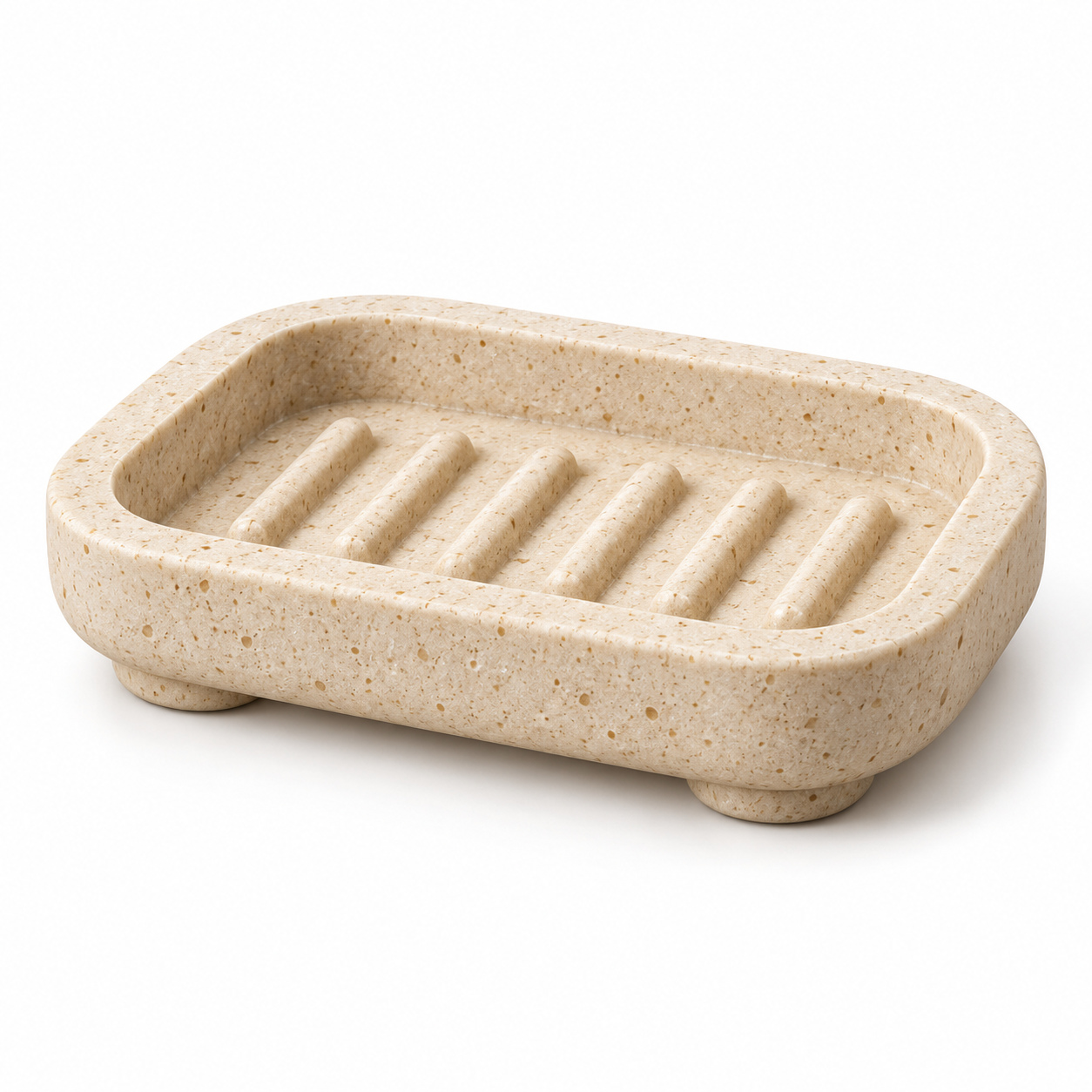 KELIKULI Stone Arch Sculptural Soap Dish on a white background