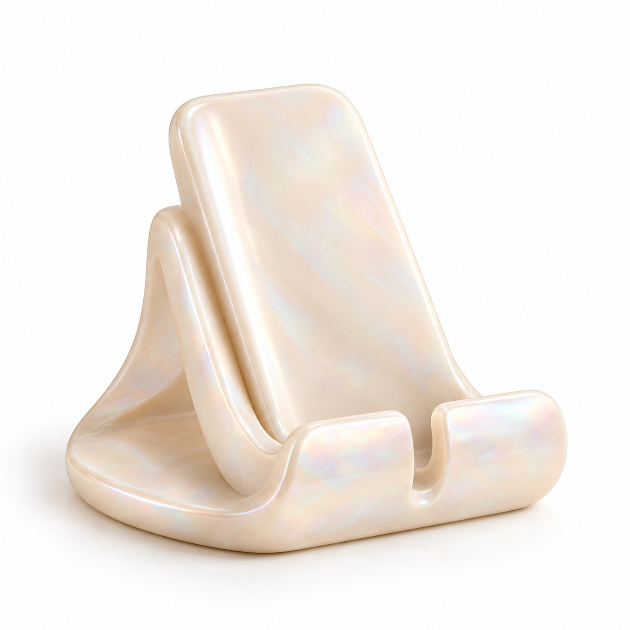 KELIKULI Opal Sculptural Phone Stand on a white background