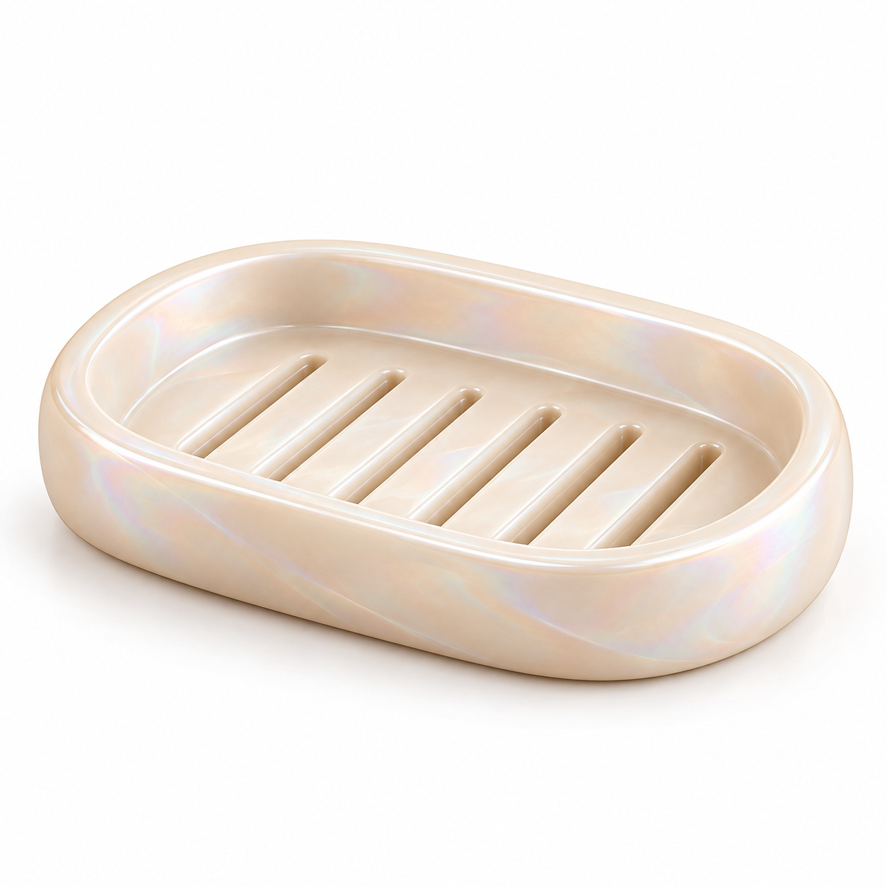 KELIKULI Opal Sculptural Soap Dish on a white background