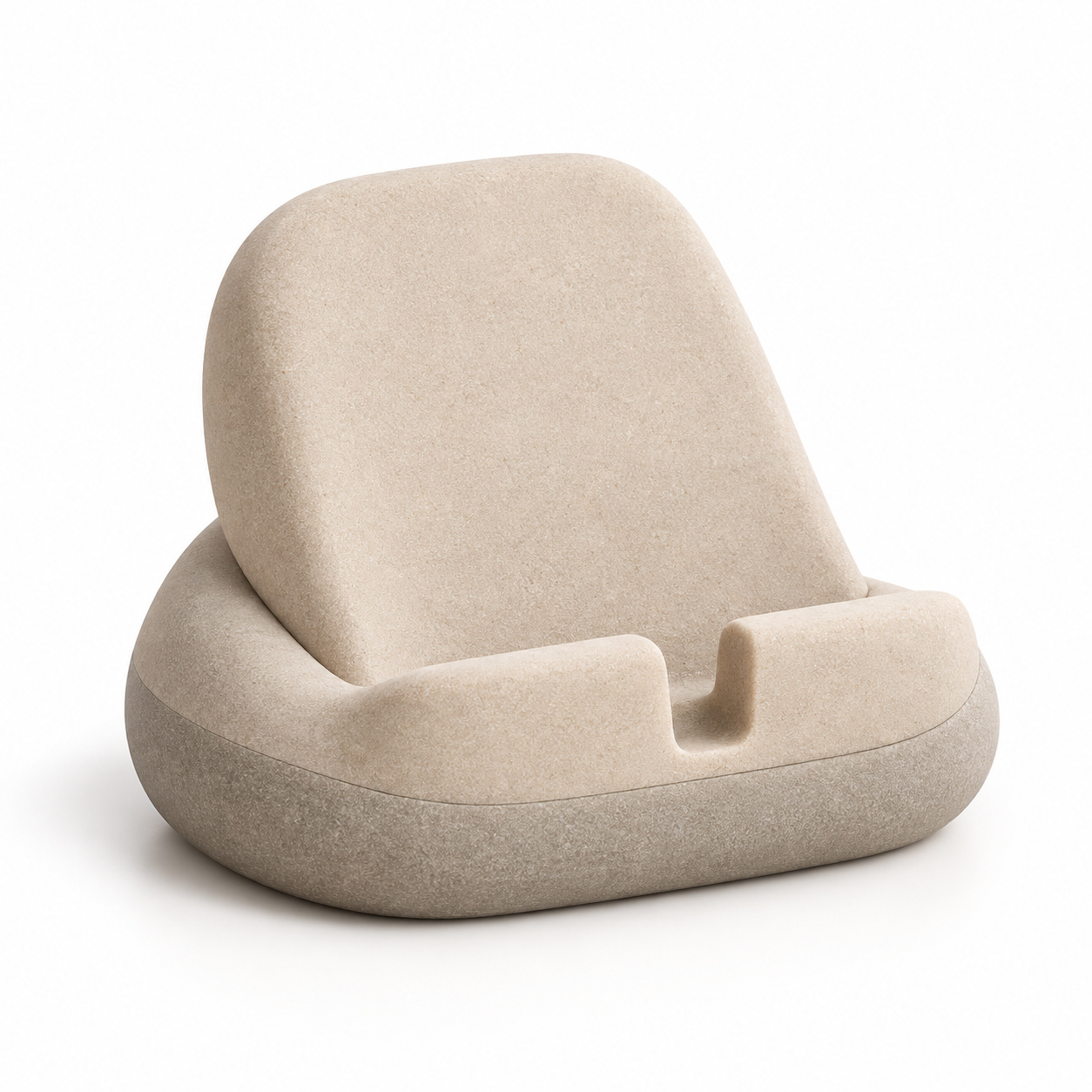 KELIKULI Pebble Sculptural Phone Stand on a white background