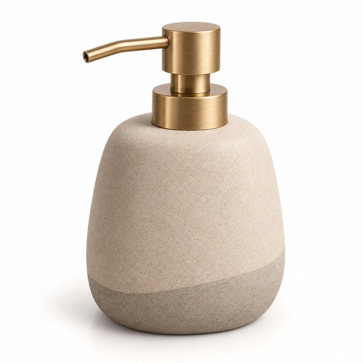 KELIKULI Pebble Sculptural Soap Dispenser on a white background