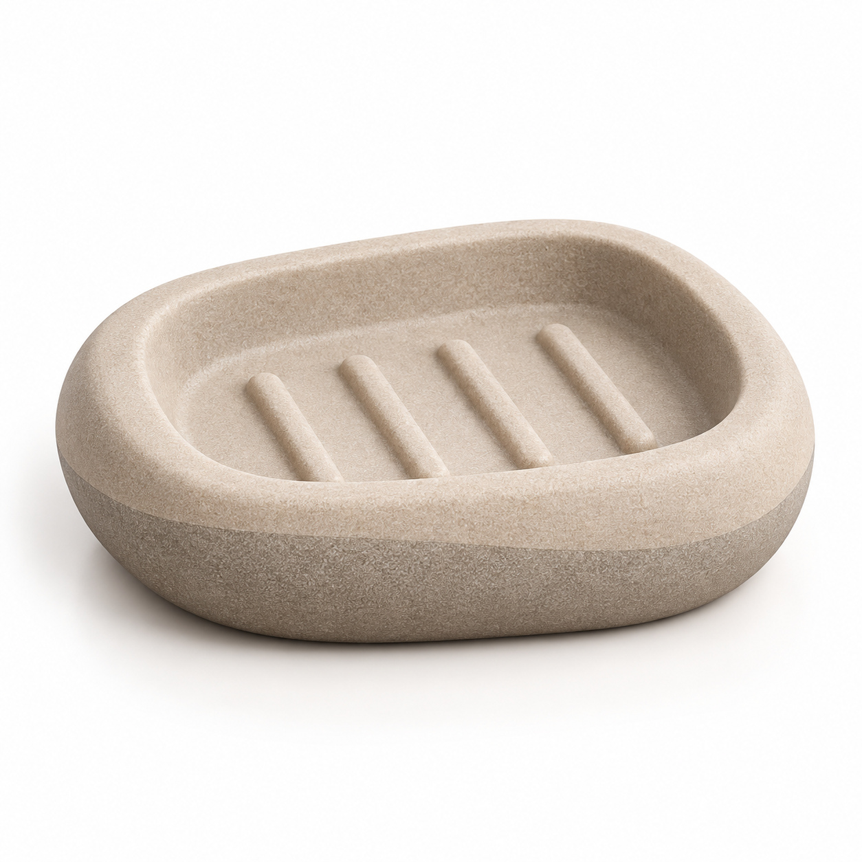 KELIKULI Pebble Sculptural Soap Dish on a white background