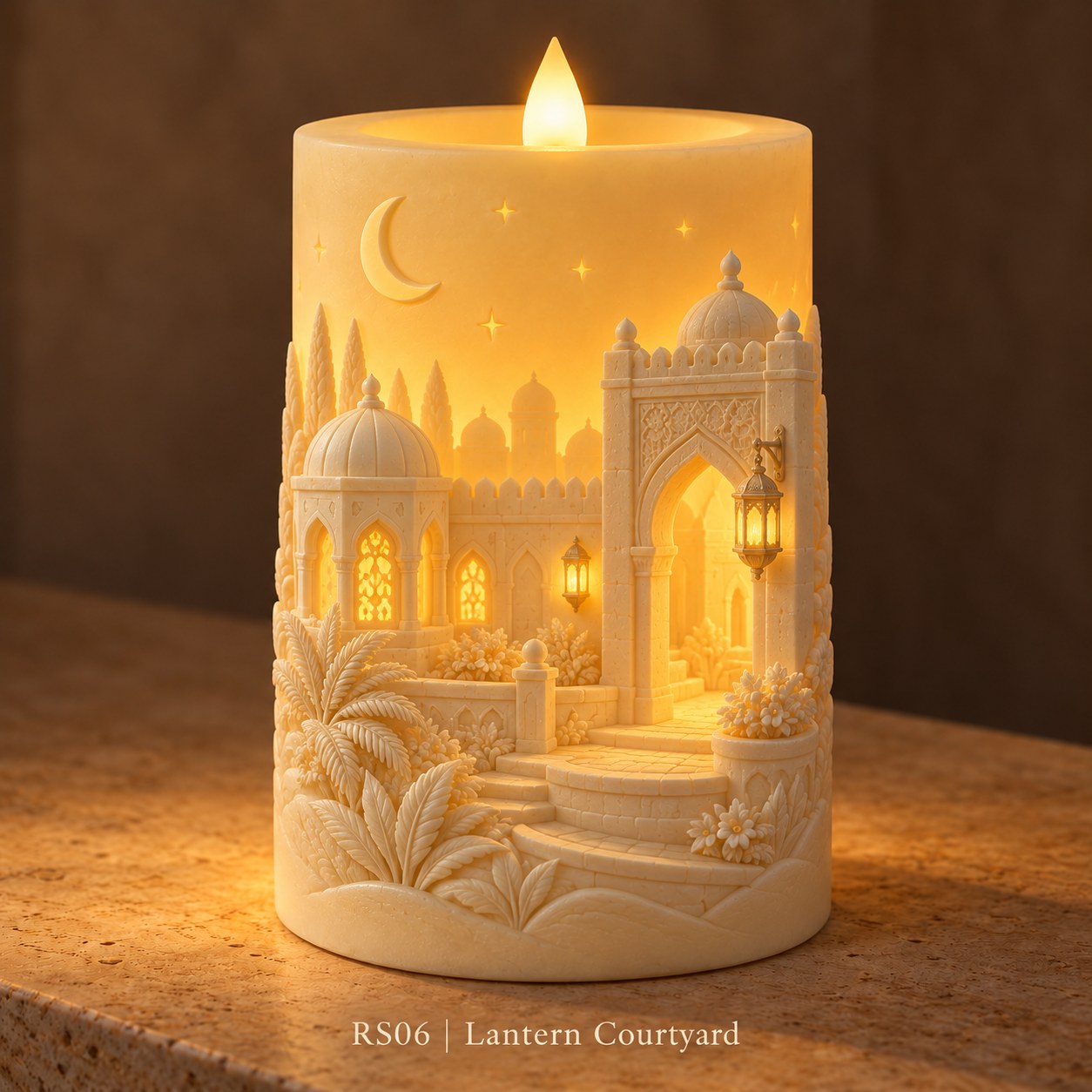 Ramadan Sculptural Relief LED Candle Collection — image 6