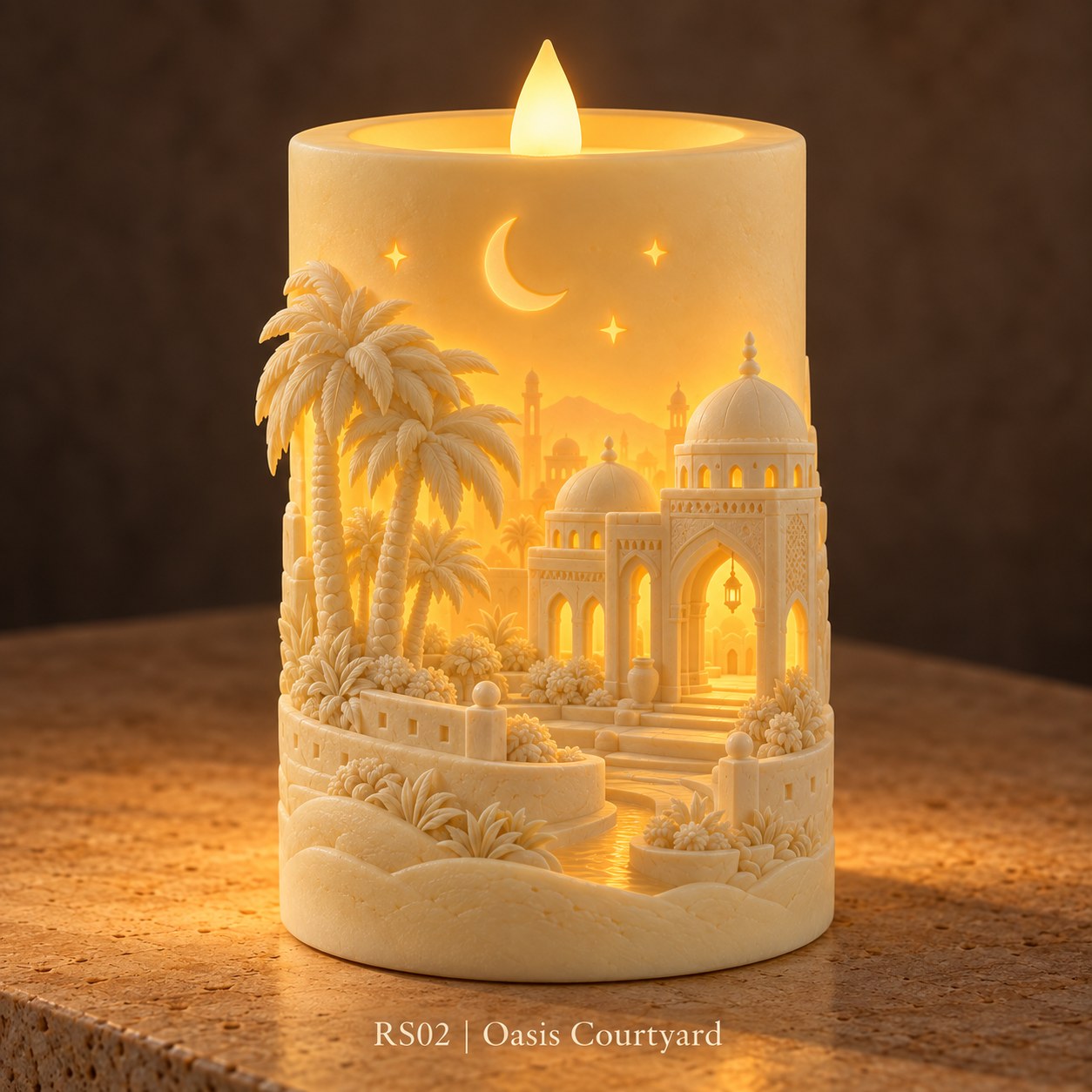 Ramadan Sculptural Relief LED Candle Collection — image 2
