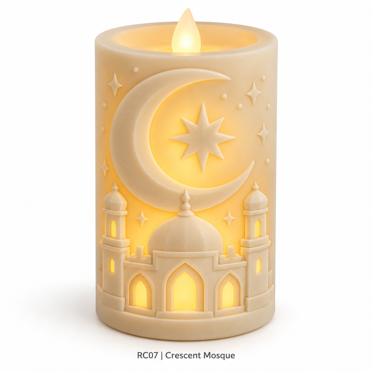 Ramadan Icon Relief LED Candle Collection – 6 Designs