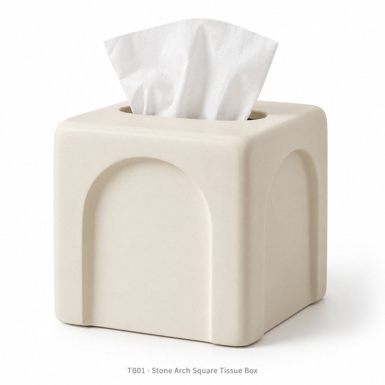 Stone Arch Square Tissue Box