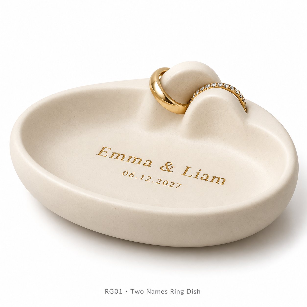 Two Names Ring Dish