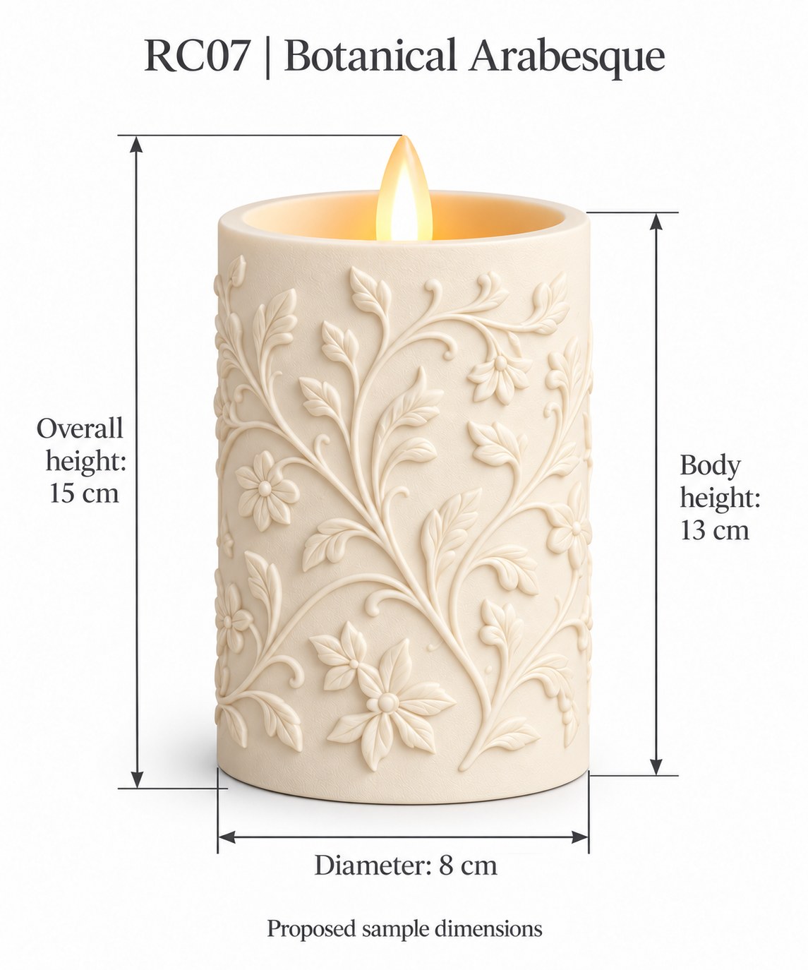 Ramadan Relief LED Candle Collection - 8 Monochrome Designs — image 19