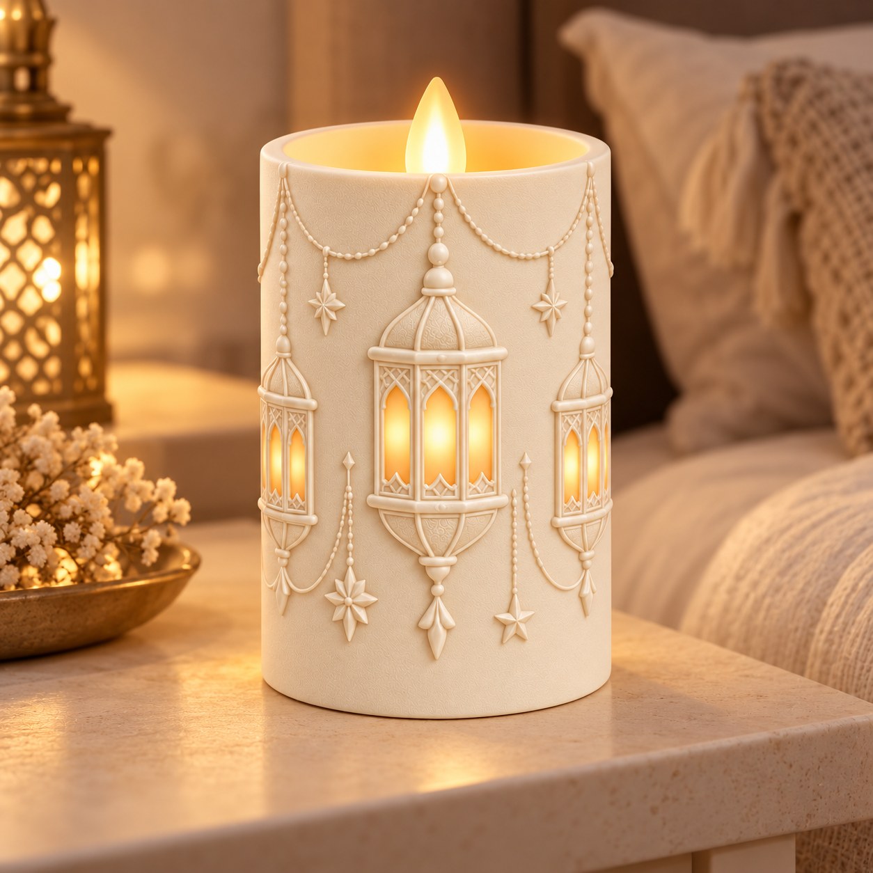 Ramadan Relief LED Candle Collection - 8 Monochrome Designs — image 3