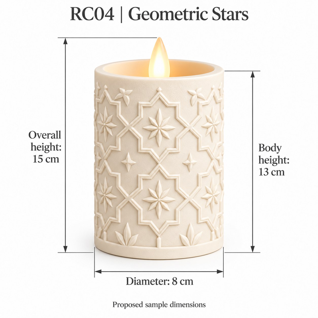 Ramadan Relief LED Candle Collection - 8 Monochrome Designs — image 16