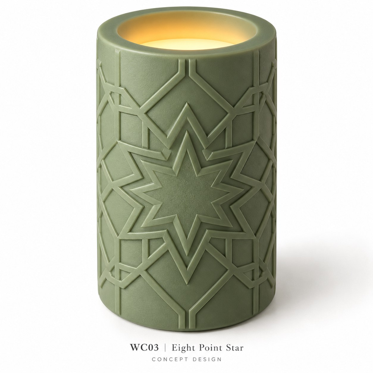 Monochrome Ramadan Relief LED Candle Collection — image 3