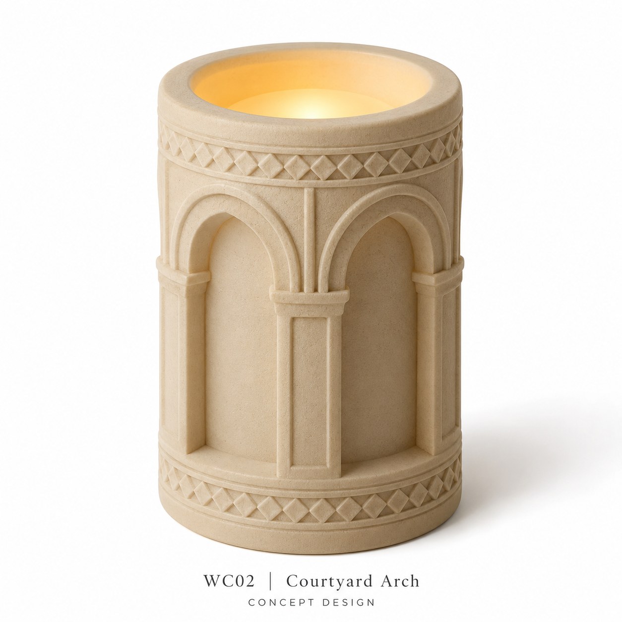 Monochrome Ramadan Relief LED Candle Collection — image 2