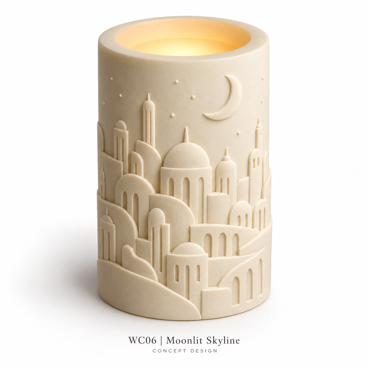 Monochrome Ramadan Relief LED Candle Collection — image 6