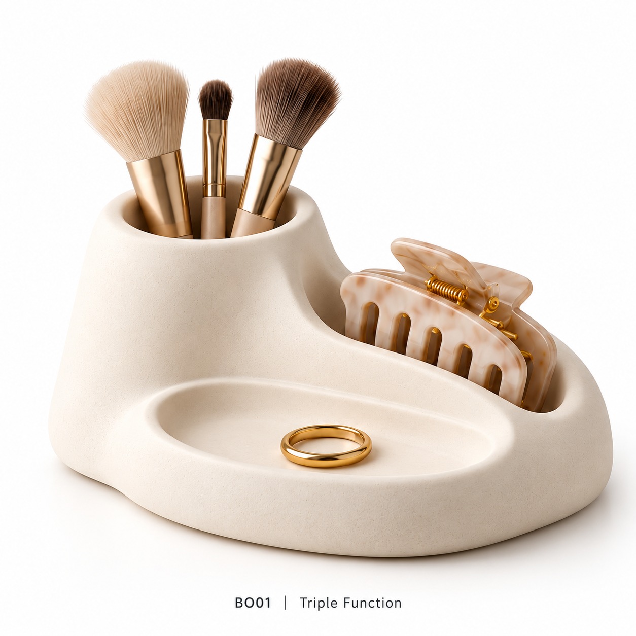 Sculptural Resin Beauty Organizer Collection