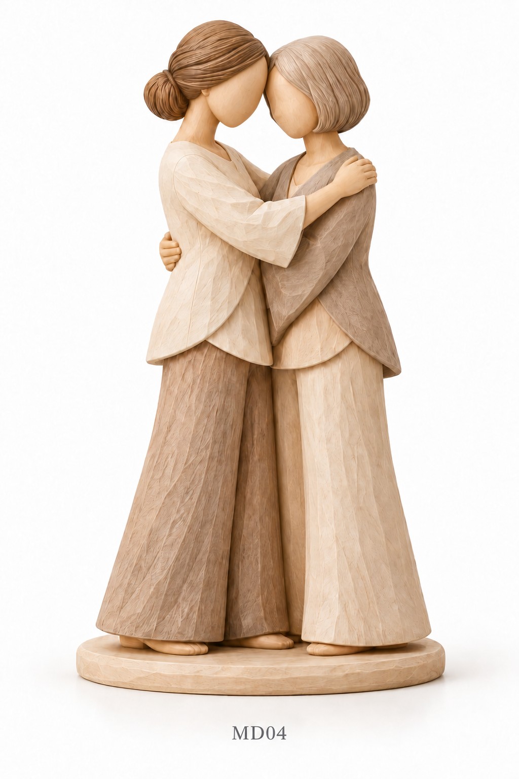 Mother & Daughter Faceless Carved-Look Resin Figurine Collection – 6 Designs — image 5
