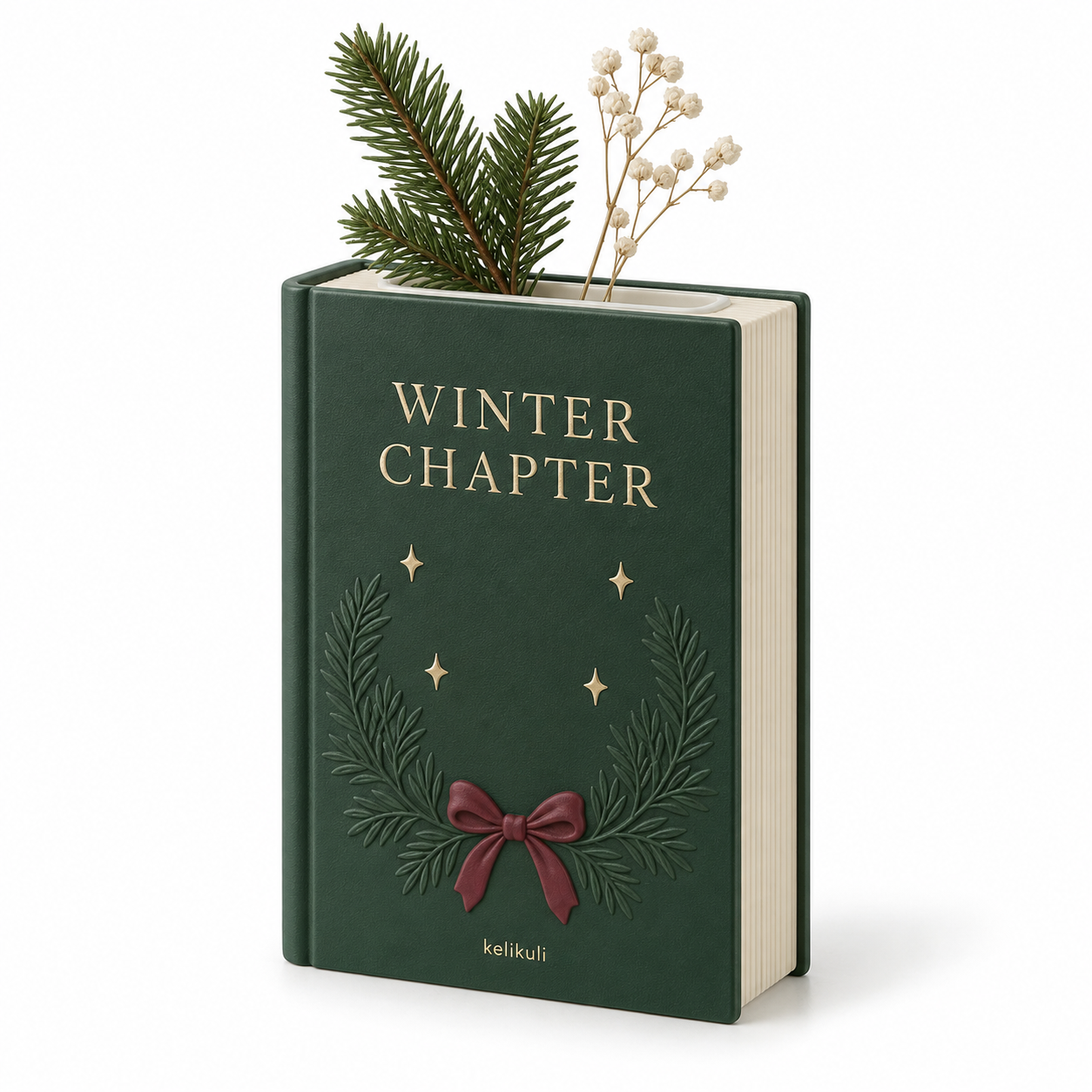 Winter Chapter Book Vase